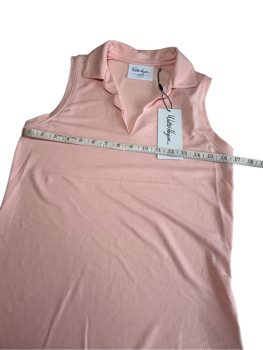Walter Hagen Clubhouse Scallop Sleeveless Top in Pink Blossom Size Small - Picture 9 of 9